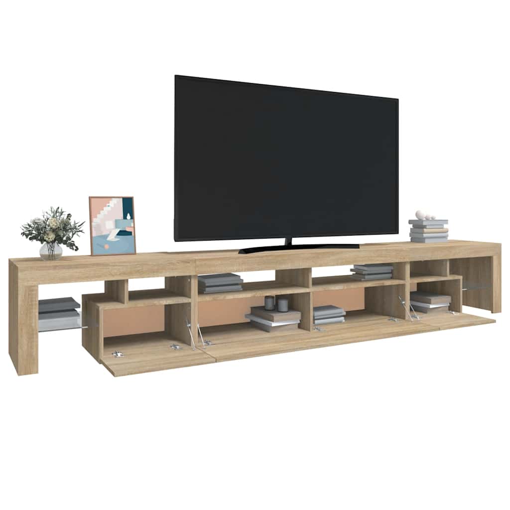vidaXL TV-Schrank mit LED-Leuchten Sonoma-Eiche 260x36,5x40 cm
