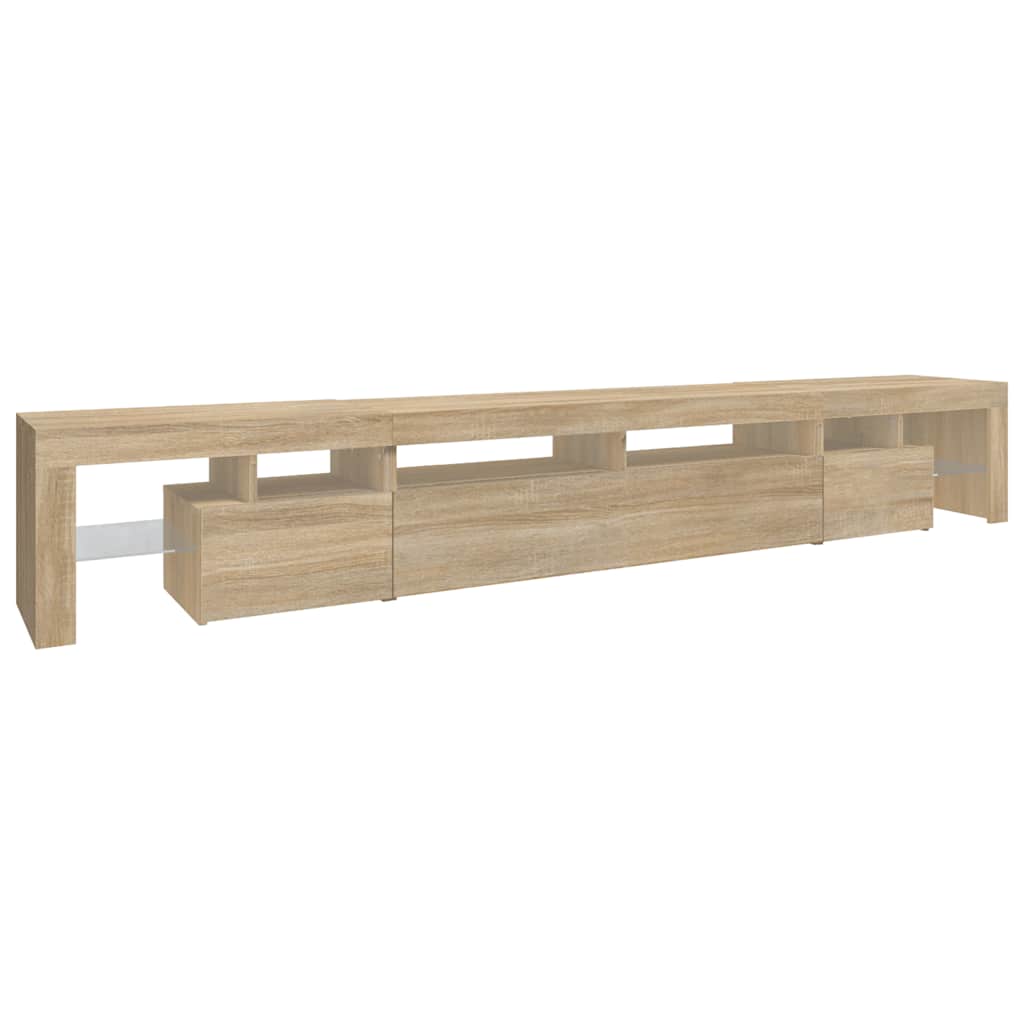 vidaXL TV-Schrank mit LED-Leuchten Sonoma-Eiche 260x36,5x40 cm