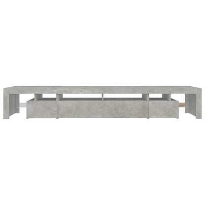 vidaXL TV-Schrank mit LED-Leuchten Betongrau 260x36,5x40 cm
