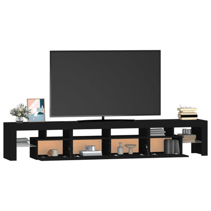 vidaXL TV-Schrank mit LED-Leuchten Schwarz 230x36,5x40 cm