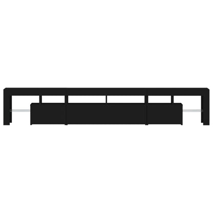 vidaXL TV-Schrank mit LED-Leuchten Schwarz 230x36,5x40 cm
