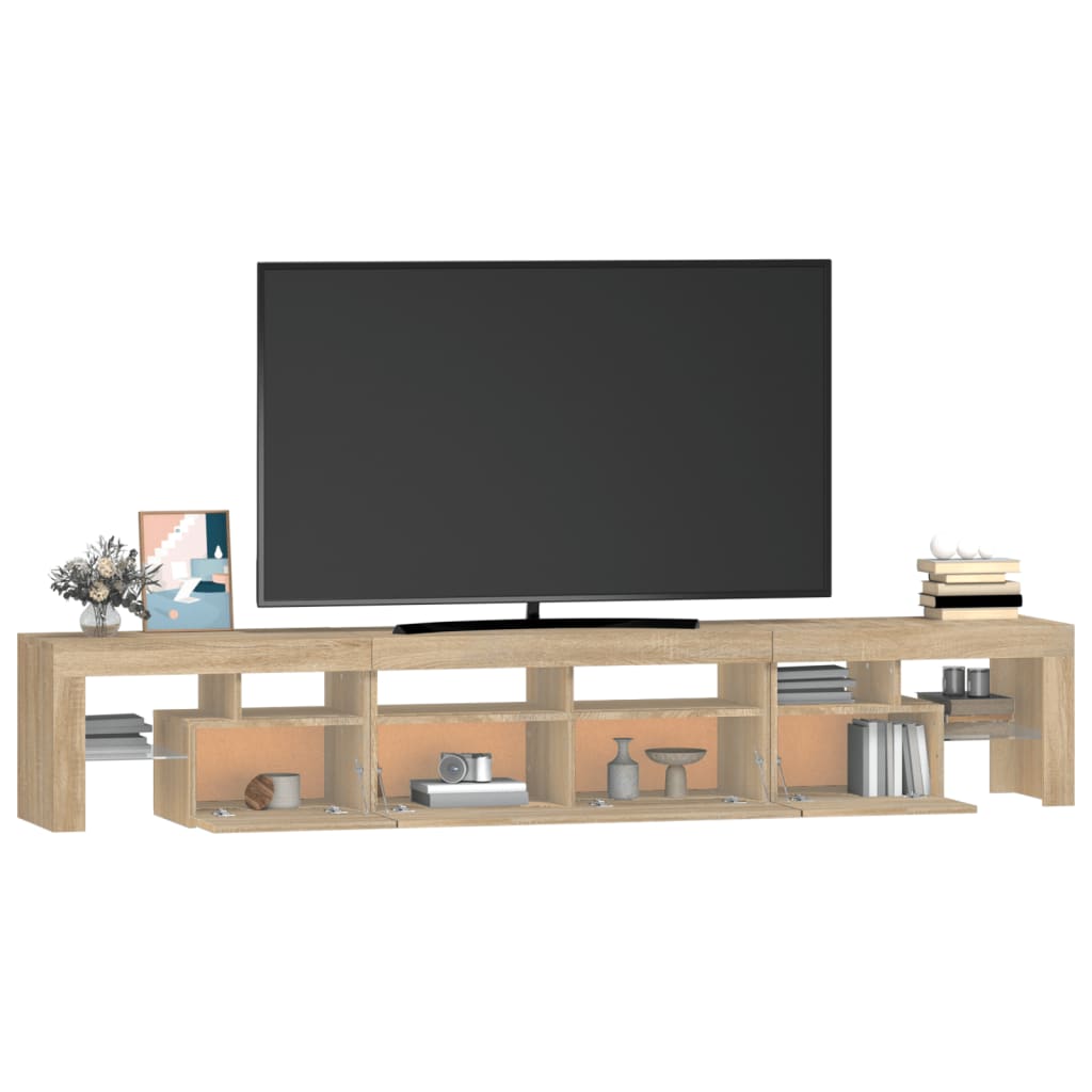 vidaXL TV-Schrank mit LED-Leuchten Sonoma-Eiche 230x36,5x40 cm