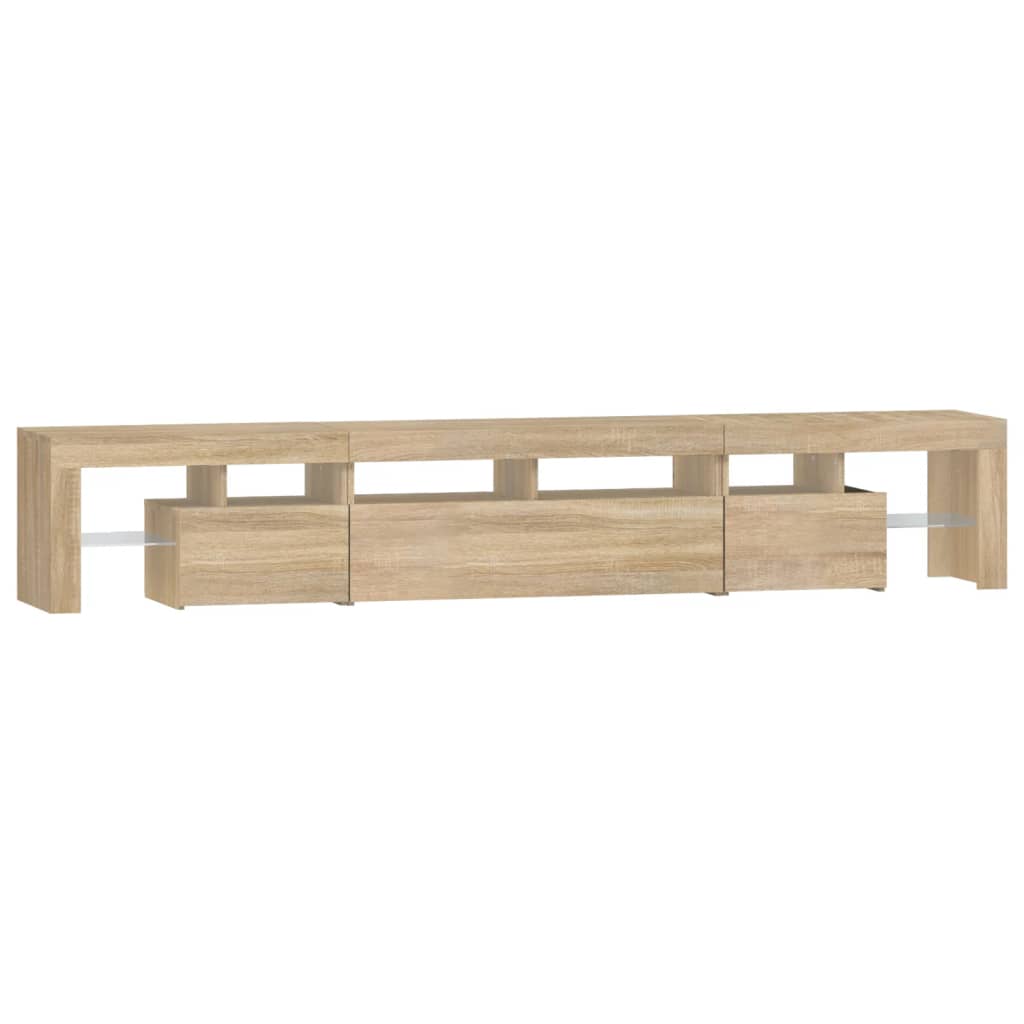 vidaXL TV-Schrank mit LED-Leuchten Sonoma-Eiche 230x36,5x40 cm