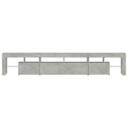 Meuble TV vidaXL avec lumières LED gris béton 230x36,5x40 cm