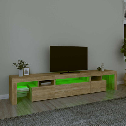 vidaXL TV-Schrank mit LED-Leuchten Sonoma-Eiche 215x36,5x40 cm