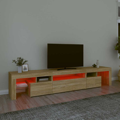 vidaXL TV-Schrank mit LED-Leuchten Sonoma-Eiche 215x36,5x40 cm
