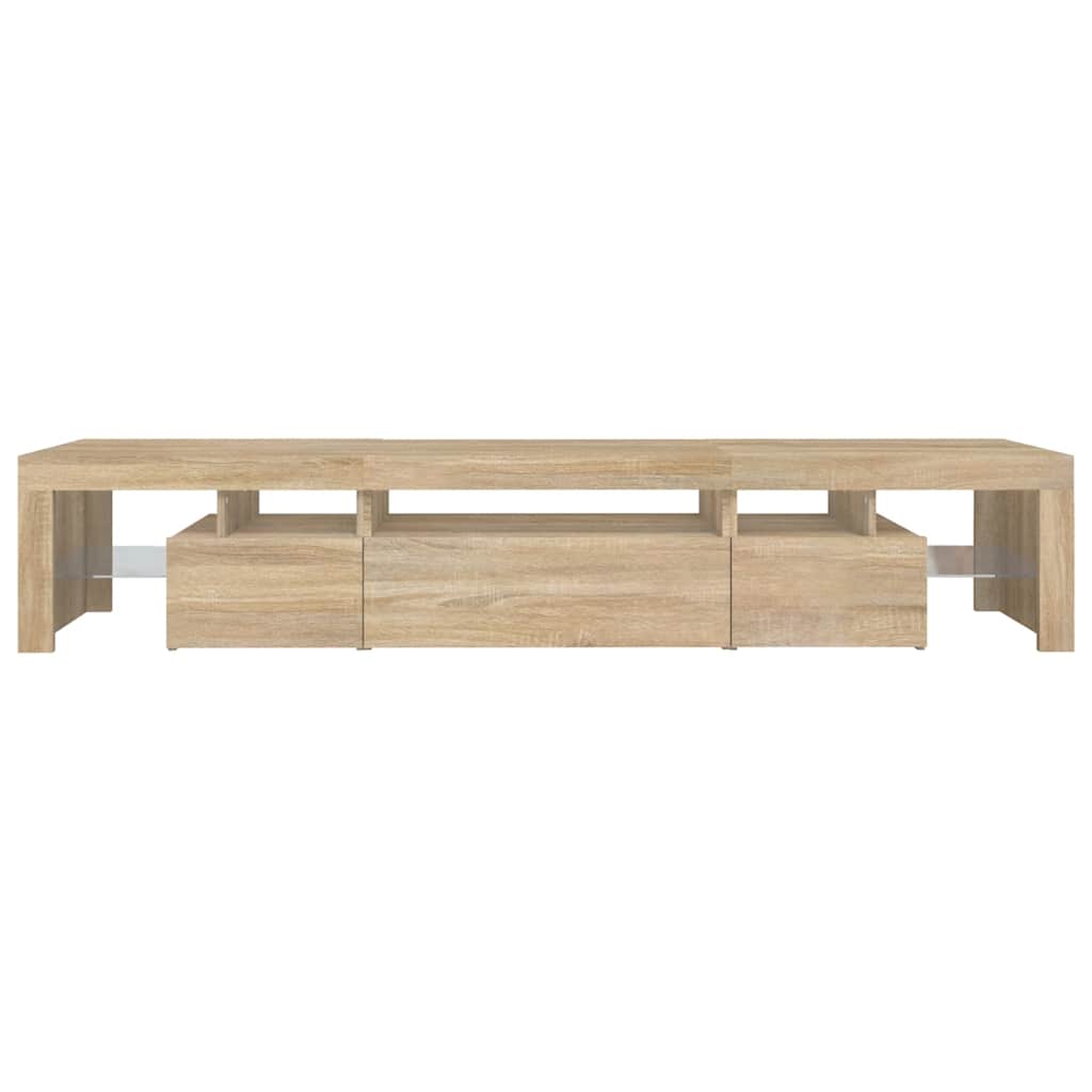 vidaXL TV-Schrank mit LED-Leuchten Sonoma-Eiche 215x36,5x40 cm