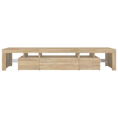vidaXL TV-Schrank mit LED-Leuchten Sonoma-Eiche 215x36,5x40 cm