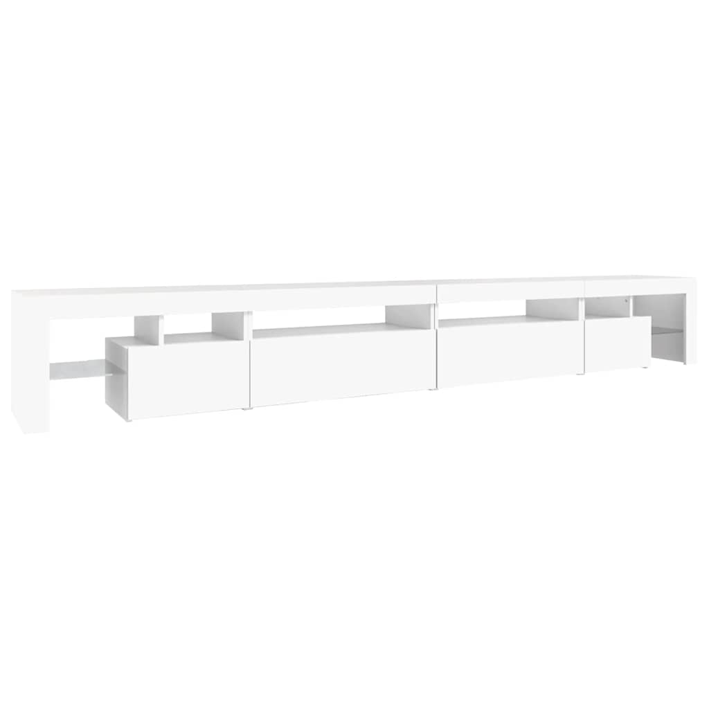 Meuble TV vidaXL avec lumières LED blanc 290x36,5x40 cm