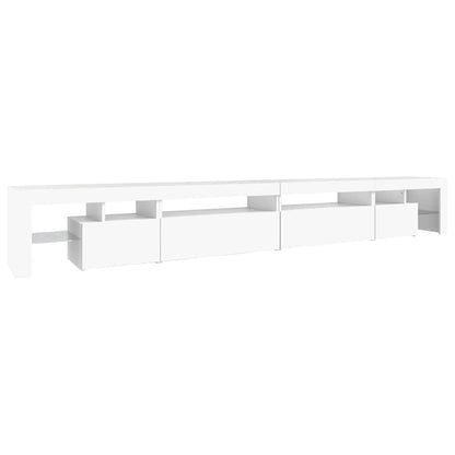 Meuble TV vidaXL avec lumières LED blanc 290x36,5x40 cm