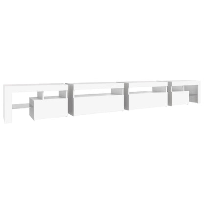 Meuble TV vidaXL avec lumières LED blanc 290x36,5x40 cm