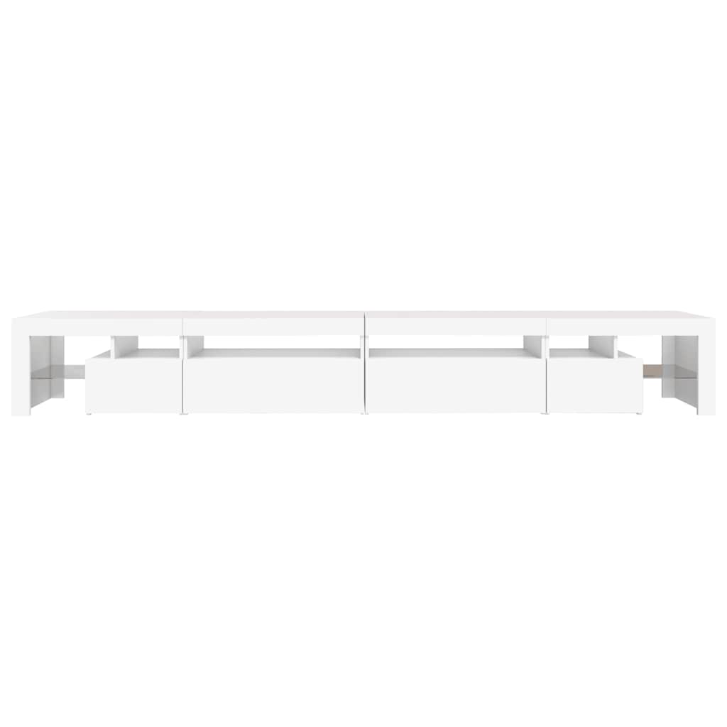 Meuble TV vidaXL avec lumières LED blanc 290x36,5x40 cm