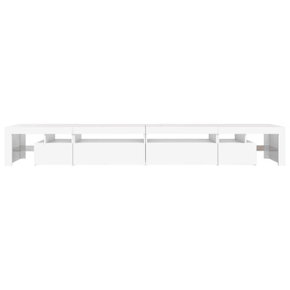 Meuble TV vidaXL avec lumières LED blanc 290x36,5x40 cm
