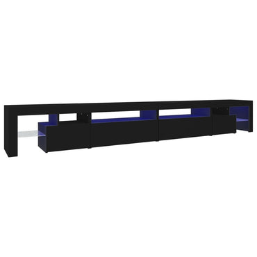 vidaXL TV-Schrank mit LED-Leuchten Schwarz 290x36,5x40 cm