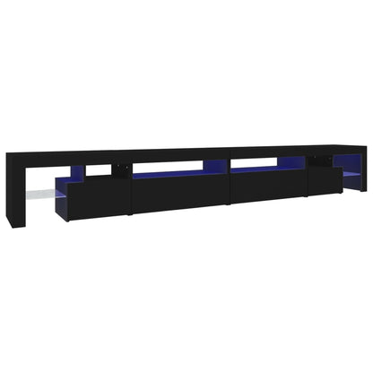 vidaXL TV-Schrank mit LED-Leuchten Schwarz 290x36,5x40 cm