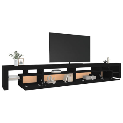 vidaXL TV-Schrank mit LED-Leuchten Schwarz 290x36,5x40 cm