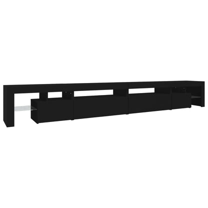 vidaXL TV-Schrank mit LED-Leuchten Schwarz 290x36,5x40 cm