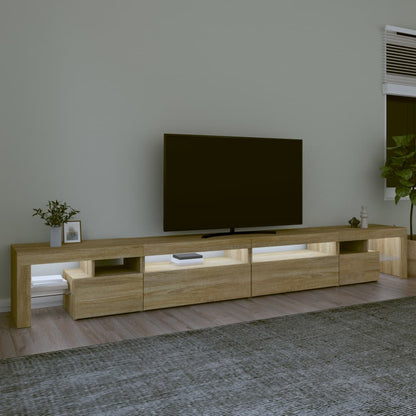 vidaXL TV-Schrank mit LED-Leuchten Sonoma-Eiche 290x36,5x40 cm