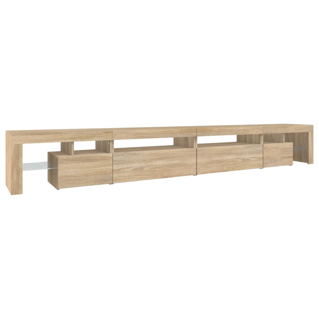 vidaXL TV-Schrank mit LED-Leuchten Sonoma-Eiche 290x36,5x40 cm