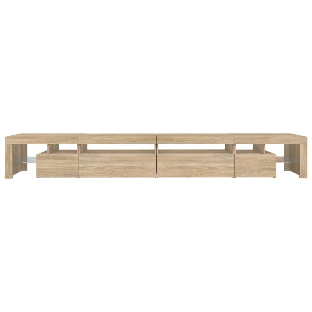 vidaXL TV-Schrank mit LED-Leuchten Sonoma-Eiche 290x36,5x40 cm
