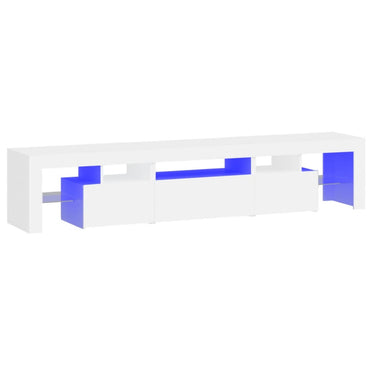 Meuble TV vidaXL avec lumières LED blanc 200x36,5x40 cm