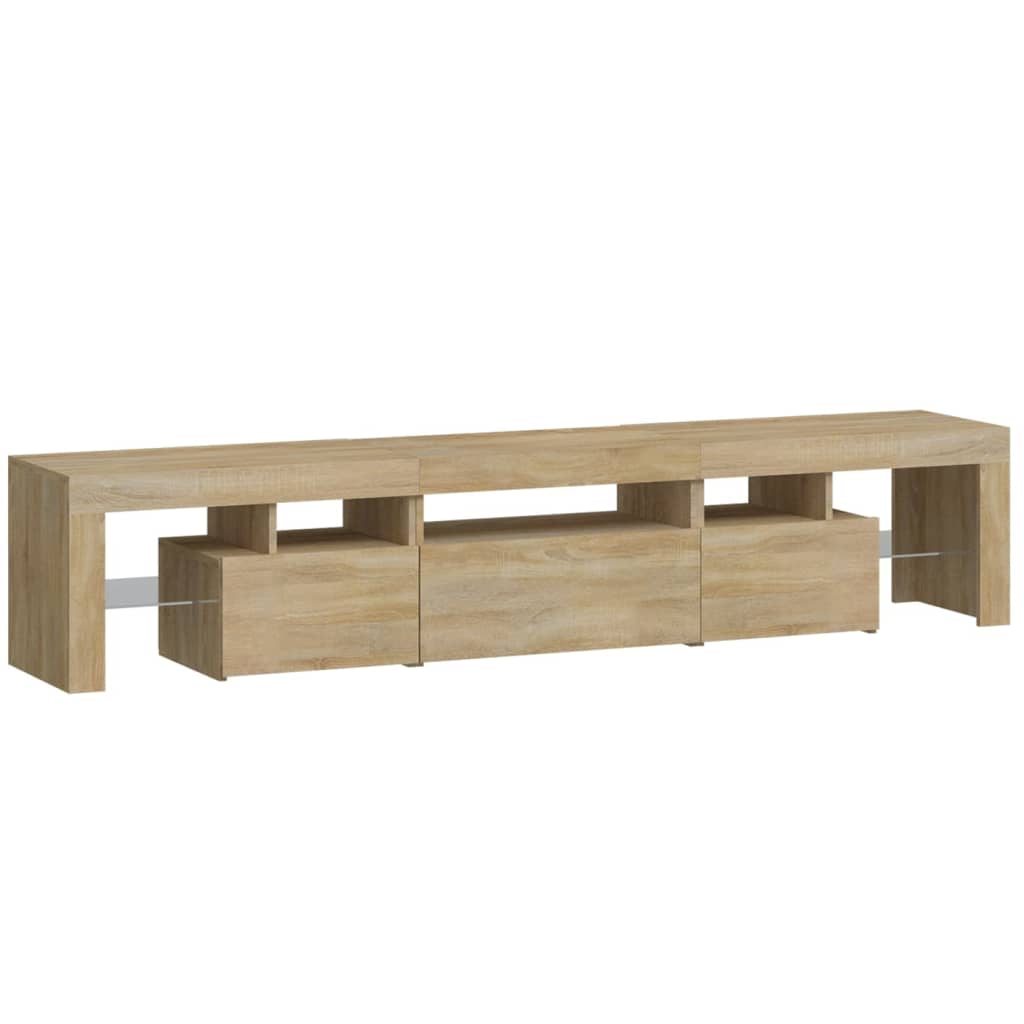 vidaXL TV-Schrank mit LED-Leuchten Sonoma-Eiche 200x36,5x40 cm