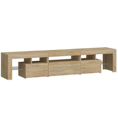 vidaXL TV-Schrank mit LED-Leuchten Sonoma-Eiche 200x36,5x40 cm