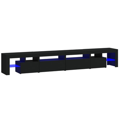vidaXL TV-Schrank mit LED-Leuchten Schwarz 260x36,5x40 cm