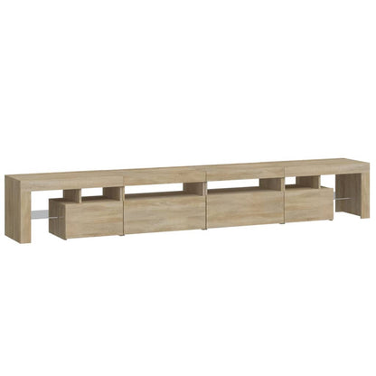 vidaXL TV-Schrank mit LED-Leuchten Sonoma-Eiche 260x36,5x40 cm