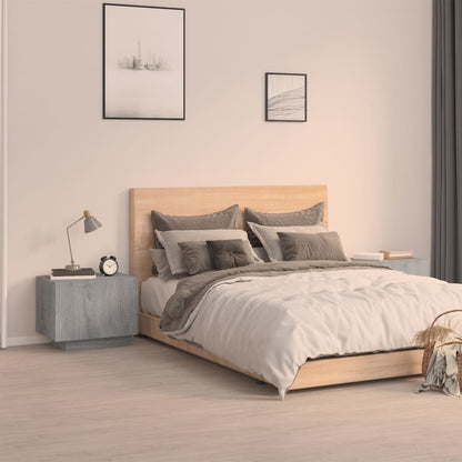 vidaXL Nachttisch Grau Sonoma 100x35x40 cm Holzwerkstoff