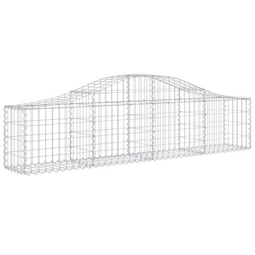 vidaXL Gabionenkorb mit Hochbogen 200x30x40/60 cm Fer galvanisé