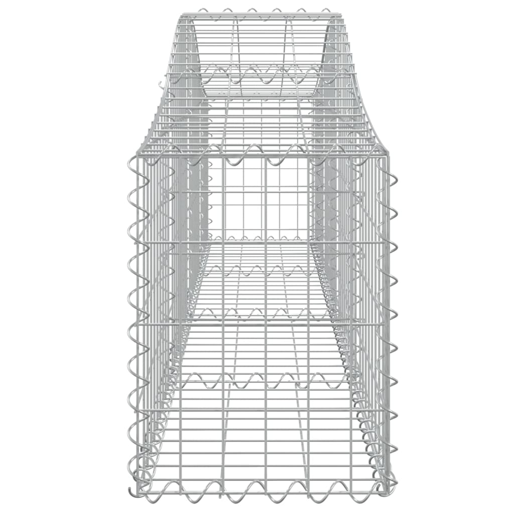 vidaXL Gabionenkorb mit Hochbogen 200x30x40/60 cm Fer galvanisé