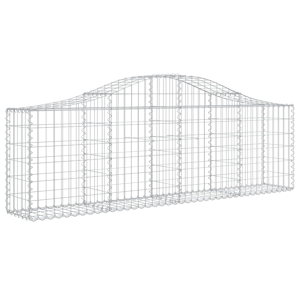 vidaXL Gabionen-Hochbeet 200x30x60/80 cm Acier galvanisé