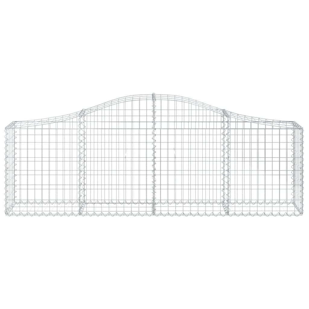 vidaXL Gabionen-Hochbeet 200x30x60/80 cm Acier galvanisé