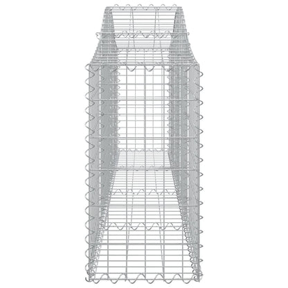 vidaXL Gabionen-Hochbeet 200x30x60/80 cm Acier galvanisé