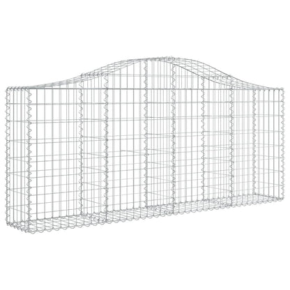 vidaXL Gabionenkorb mit Rundbogen 200x30x80/100 cm en fer galvanisé