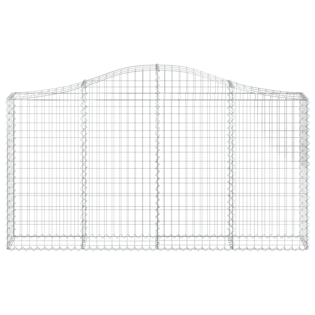 vidaXL Gabionen-Hochbeet 200x30x100/120 cm Fer galvanisé