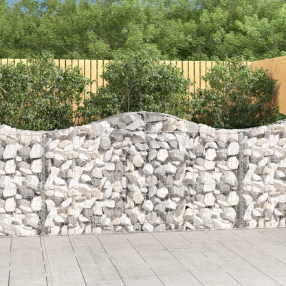 vidaXL Gabionen-Hochbeet 200x30x100/120 cm Fer galvanisé