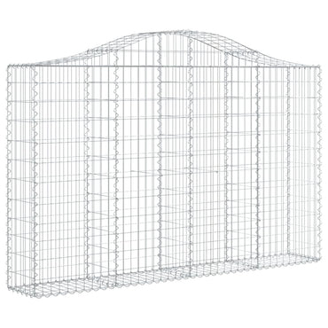 vidaXL Gabionenkorb mit hoher Wölbung 200x30x120/140 cm, verzinktes Eisen