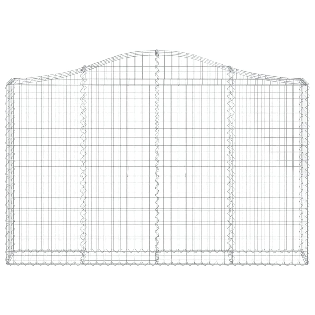 vidaXL Gabionenkorb mit hoher Wölbung 200x30x120/140 cm, verzinktes Eisen