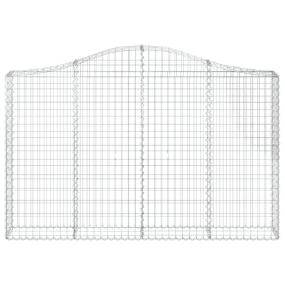 vidaXL Gabionenkorb mit hoher Wölbung 200x30x120/140 cm, verzinktes Eisen