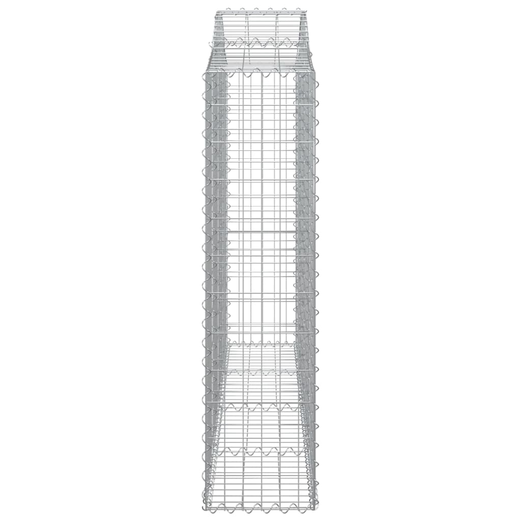 vidaXL Gabionenkorb mit hoher Wölbung 200x30x120/140 cm, verzinktes Eisen
