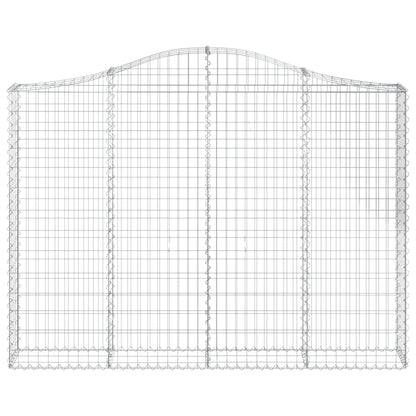 vidaXL Gabionenkorb mit Hochbogen 200x30x140/160 cm, Fer galvanisé