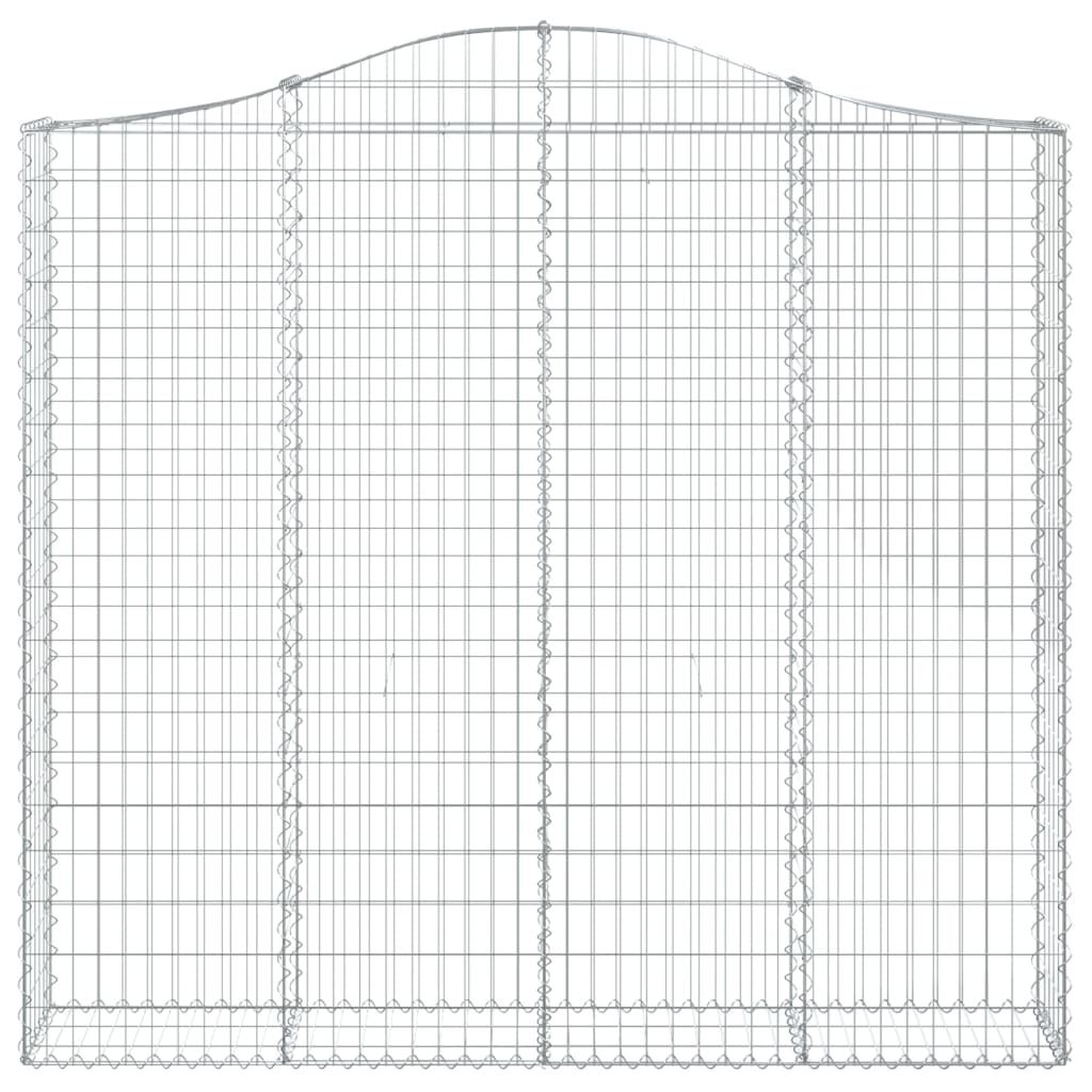 vidaXL Gabionenkorb mit Hochbogen 200x30x180/200 cm, Fer galvanisé