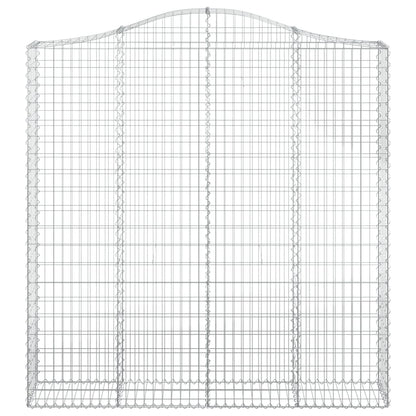 vidaXL Gabione mit Hochbogen 200x30x200/220 cm Verzinktes Eisen