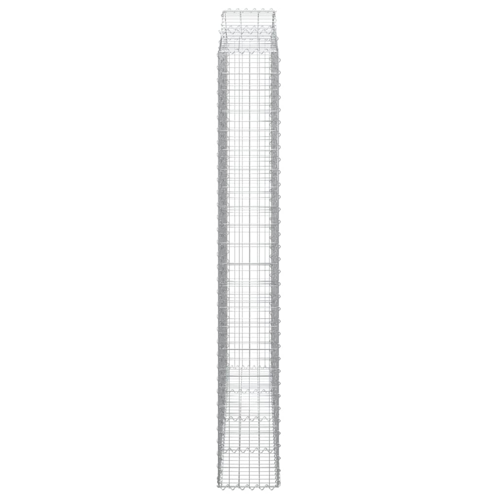 vidaXL Gabionenkorb mit Rundbogen 200x30x220/240 cm Acier galvanisé
