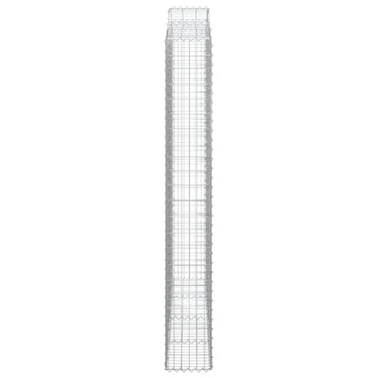 vidaXL Gabionenkorb mit Rundbogen 200x30x220/240 cm Acier galvanisé