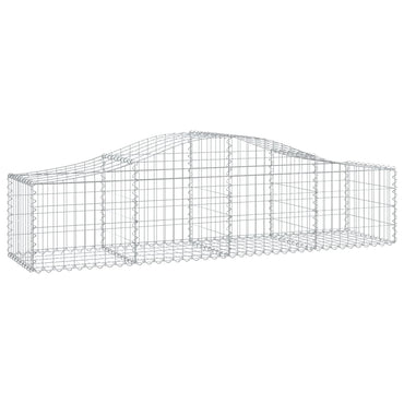 vidaXL Gabionenkorb mit Hochbogen 200 x 50 x 40/60 cm Eisen verzinkt