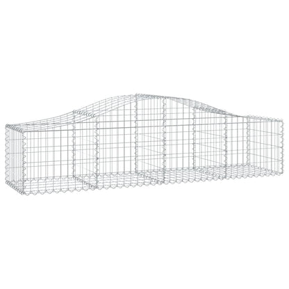 vidaXL Gabionenkorb mit Hochbogen 200 x 50 x 40/60 cm Eisen verzinkt