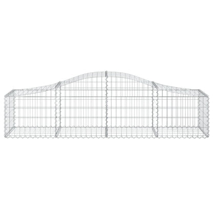 vidaXL Gabionenkorb mit Hochbogen 200 x 50 x 40/60 cm Eisen verzinkt